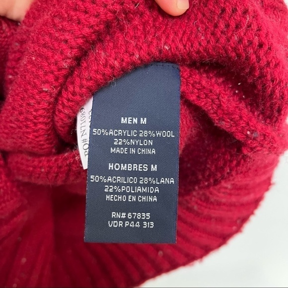 Nautica Wool Blend Maroon Speckled Sweater - Picture 4 of 11